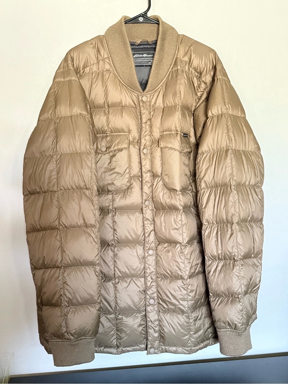 Eddie Bauer Men’s Brown Packable Puffer Jacket